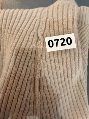 Calvin Klein Beige Herringbone Cowl Neck Knit Sweater S thumbnail 6