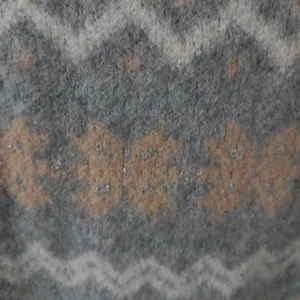 Lane Bryant 18/20 Soft V-'Neck Fair Isle Pullover Sweater in Gray White Peach thumbnail 4