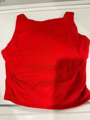 Open back shirt cropped Red thumbnail 1