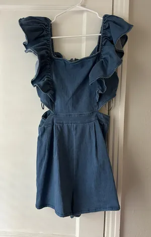 Denim Romper thumbnail 1