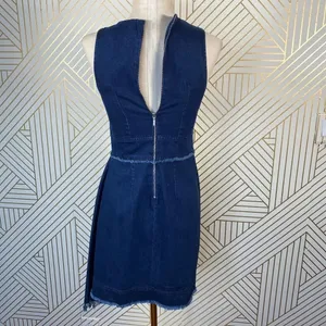 N/Nicholas Denim Flare‎ Side Sleeveless Dress Blue thumbnail 9