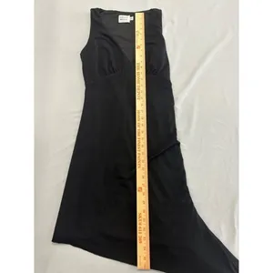Hello‎ Molly Black V-Neck Sleeveless Mini Dress Gathered Bust Size 8 thumbnail 7