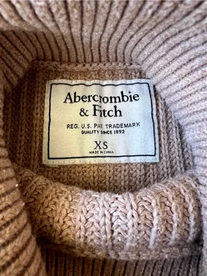 Abercrombie & Fitch XS Brown Sleeveless Turtleneck Ribbed Sweater Vest thumbnail 4