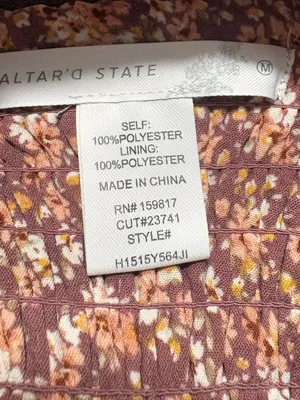Altard State Ruffle Hem Smocked Mini Skirt Ditsy Floral Womens Size Medium thumbnail 5