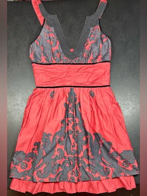 Free People Blue Label on Red Fabric thumbnail 2