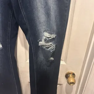 KanCan High Rise Dark Ripped Button Fly‎ Flare Jean Womens XL thumbnail 4