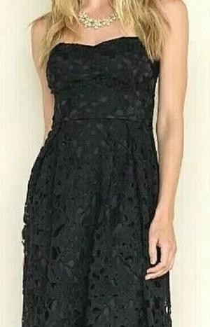 Alya Francesca's Women's Size XS Harpeth Strapless Lace Dress Black LBD F16D135 thumbnail 1