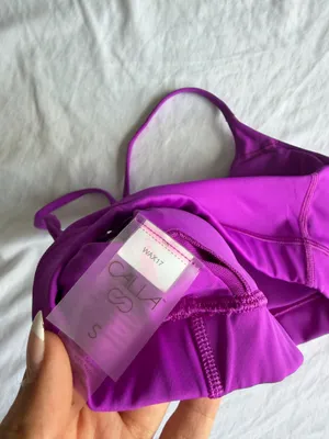 bright purple calla sports bra thumbnail 3