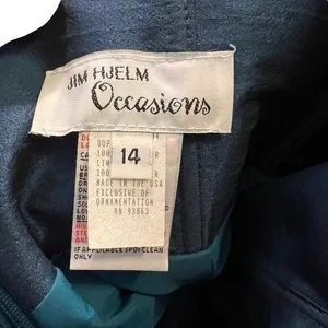 Vintage Jim Hjelm Occasions Women's Size 14 Strapless Dress Dark Turquoise Green thumbnail 11