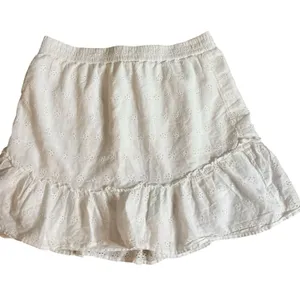 Hollister White Eyelet Embroidered Ruffle Mini Skirt High Rise Size M thumbnail 1