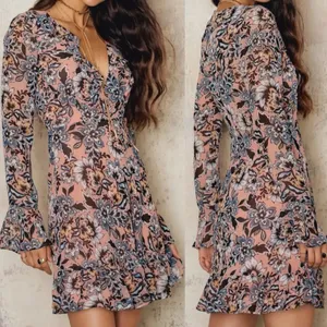 For Love and Lemons Blush Paisley Long Sleeve Gracie Dress Size Small thumbnail 9