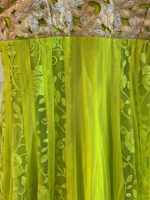 Indian Party Dress Partywear Lime Green Size M thumbnail 6
