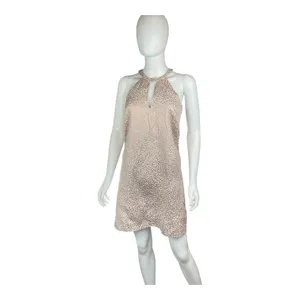 Amanda Uprichard Sleeveless Halter Dress Pink‎ Rose Gold Polka Dots sz S Small thumbnail 3