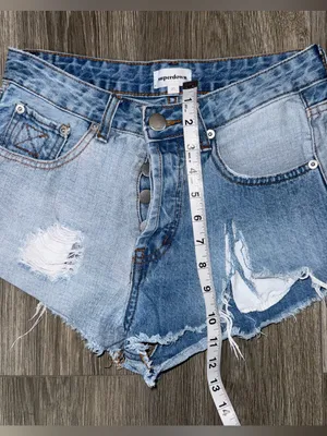 Superdown Lydia Two-Tone Denim Shorts Size 25 Festival Beach Summer Revolve thumbnail 9