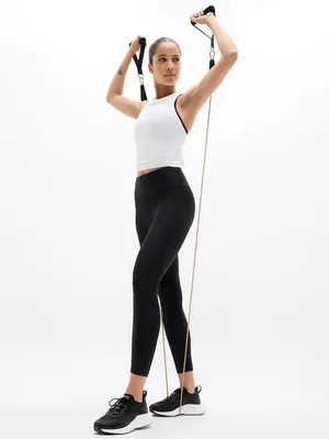 New Athleta S Interval Stash High Rise 7/8 Legging Black Small Regular thumbnail 2