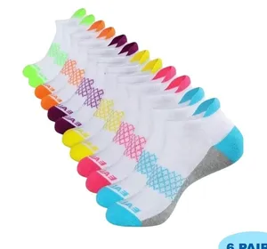 Colorful Athletic Women's Tab Socks 6 PACK Low‎ Cut High Quality NEW thumbnail 1