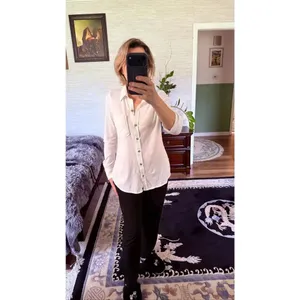 Lola River Women Shirt M White Button Down Long Sleeve Cotton Casual thumbnail 9