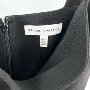 Dress the Population‎ Nicole Sweetheart Neck Black Cocktail Dress NEW Size Large thumbnail 4