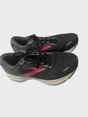 Brooks Women's Black Running Sneakers with Pink and Teal Accents thumbnail 3