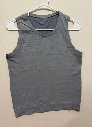 Athleta Charcoal Grey Perforated Athletic Tank thumbnail 1
