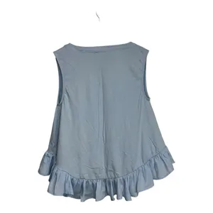 Maeve Anthropologie Babydoll Top Baby Blue Ruffle Sleeveless Chic Tank Shirt sma thumbnail 2
