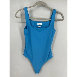 Aritzia Womens Bodysuit Contour Squareneck Thong Blue S thumbnail 2