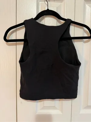 Lululemon Ribbed Asymmetrical Yoga Tank Top Black Size 4 thumbnail 5