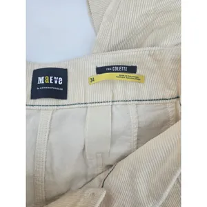 Maeve Pants Womens 34 The Colette Beige Corduroy Wide Leg EUC‎ thumbnail 3