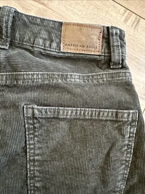 American Eagle Outfitters Corduroy Button-Front Skort in Olive Sz 00 thumbnail 6