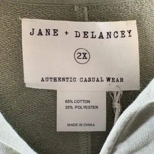 1774 | NWT Jane + Delancey Sage Green French Terry Boxy Hoodie 2X‎ thumbnail 5
