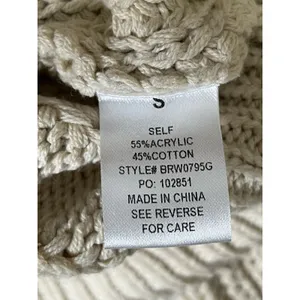 Grey Bandit Women’s Cable Knit Quarter Zip Pullover Sweater Cotton Blend New thumbnail 7