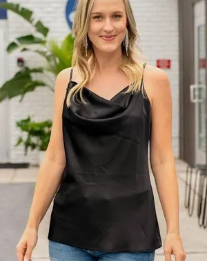 Banana Republic Black Asymmetrical Camisole Top thumbnail 1