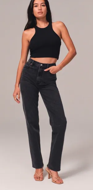 Abercrombie Ultra High Rise 90s Straight Jean thumbnail 1