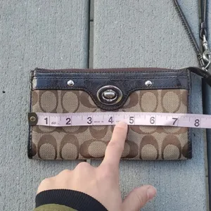 Coach Canvas Logo Wristlet | Coach Logo Canvas Wallet thumbnail 10