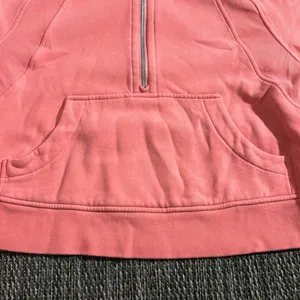 Lululemon Scuba Oversized Half Zip Hoodie Cotton Terry Raspberry Cream Size XS/S thumbnail 4