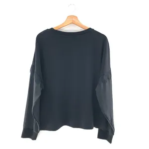 DKNY Mixed-Media Lace-Trim Sweatshi Black L‎ thumbnail 9