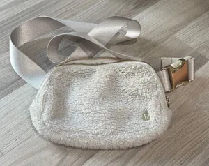 lululemon belt bag fleece version with gold hardware thumbnail 1