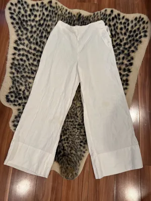 White linen pants Size XS thumbnail 1