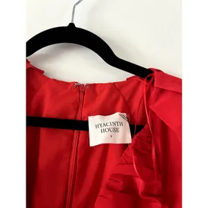 Hyacinth House Tuckernuck Courtney Red Mini Babydoll Dress NWT Size S thumbnail 5