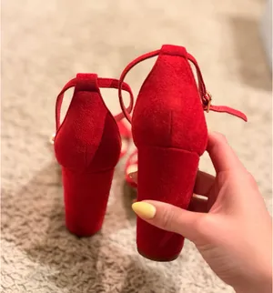 Lulus Velvet Ankle Strap Heels thumbnail 3