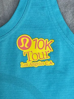 Lululemon Swiftly Tech Racerback Tank 10K Tour Los Angeles CA turquoise running thumbnail 3