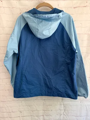 Nike Two-Tone Blue Hooded Windbreaker Athletic Jacket Woman’s Size Small thumbnail 3