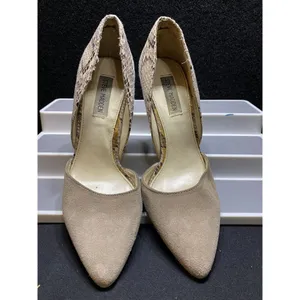 Steve Madden Gaber Beige Suede Snake Print Heels Stiletto Size‎ 8.5M thumbnail 3