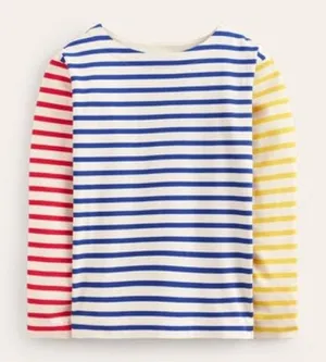 Boden Breton Sophie Hotch Potch Striped Top size 2 thumbnail 1