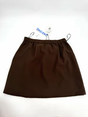 Cider Mini Skirt Womens L Chocolate Brown Mid Rise Split Lined Casual Fall NEW thumbnail 2