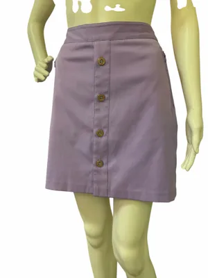 Lavender Button Pocket Mini Skirt Purple Size XS thumbnail 6