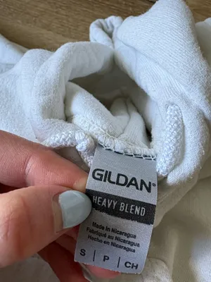 Gildan White Only Good Vibes Graphic Hoodie thumbnail 5