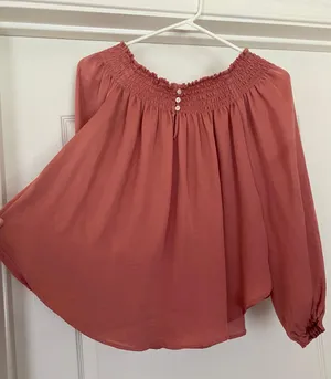 Peachy Pink Off The Shoulder Top thumbnail 4