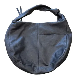 Vince Camuto Black Pebbled Leather Slouchy Hobo Crescent Shoulder Bag thumbnail 8