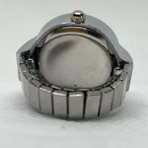 Silver tone Finger Ring Watch Round Quartz watch 22mm quartz adjustable running thumbnail 3
